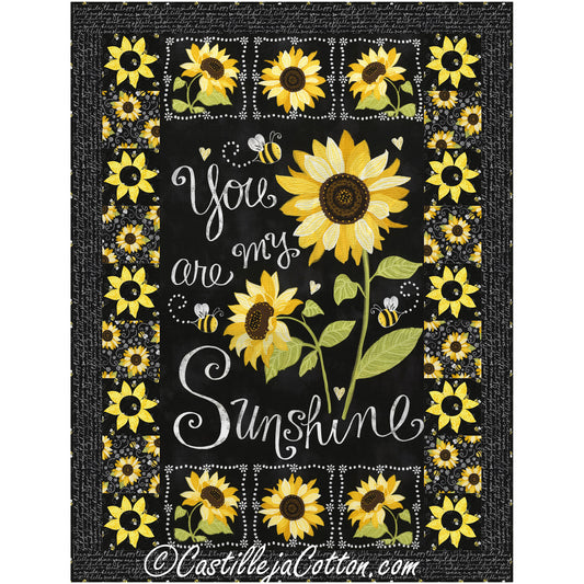Sunshine Sunflowers Crib Quilt CJC-50743e - Downloadable Pattern