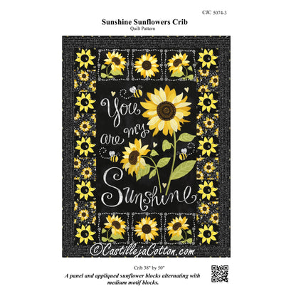 Sunshine Sunflowers Crib Quilt Pattern CJC-50743 - Paper Pattern