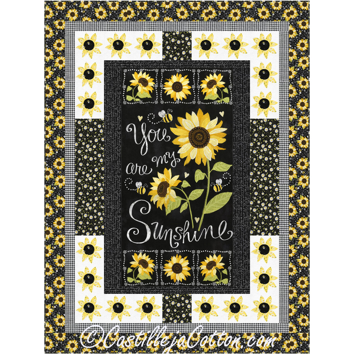 Sunshine Sunflowers Quilt CJC-5074e - Downloadable Pattern