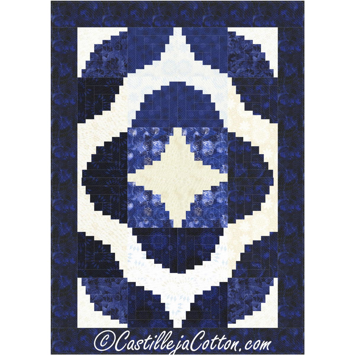 Curvy Log Cabin Quilt Pattern CJC-5084 - Paper Pattern