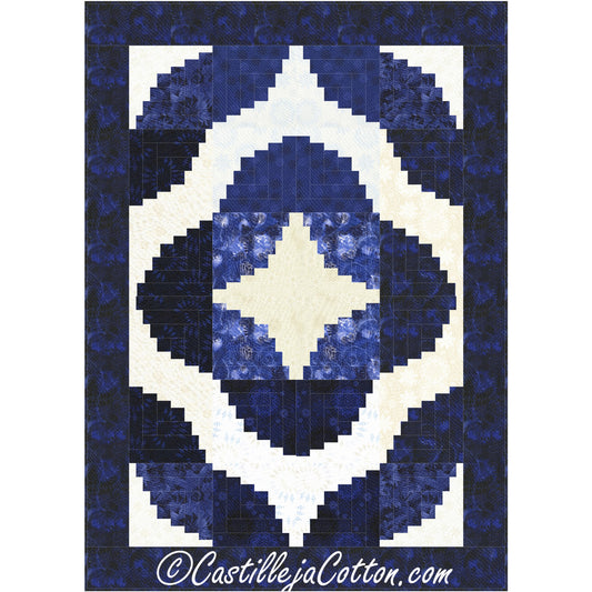 Curvy Log Cabin Quilt Pattern CJC-5084 - Paper Pattern