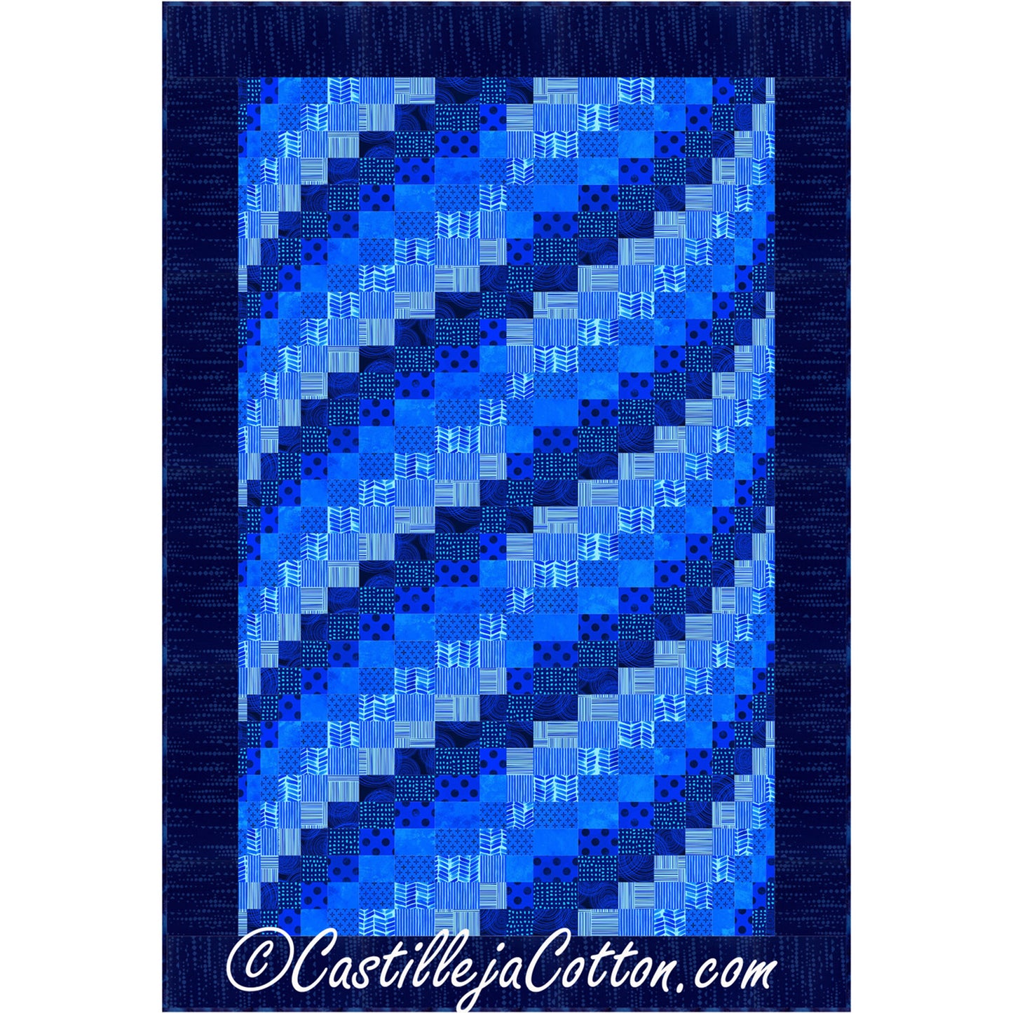 Image of the Lapping Waves quilt by Diane McGregor of Castilleja Cotton.