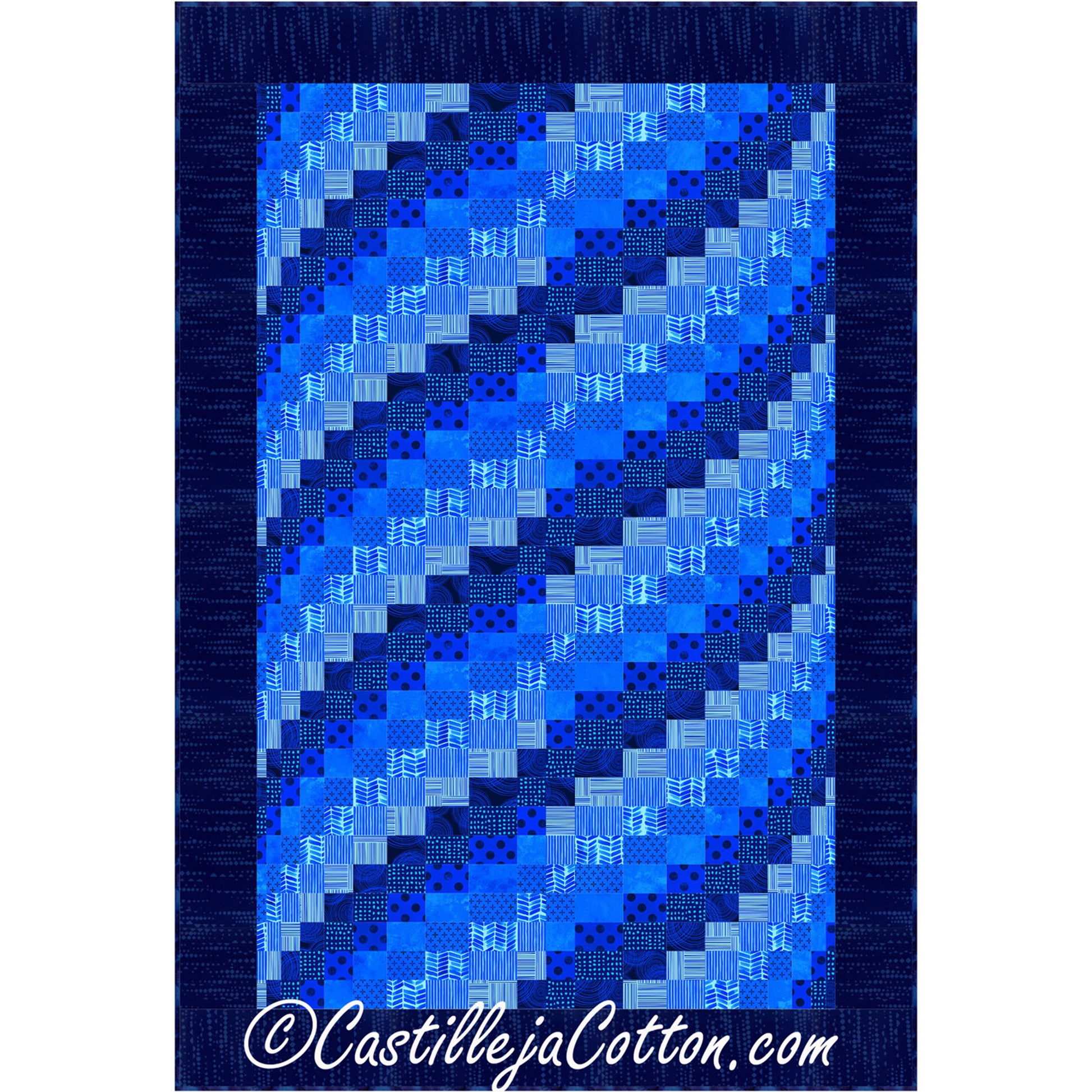 Image of the Lapping Waves quilt by Diane McGregor of Castilleja Cotton.