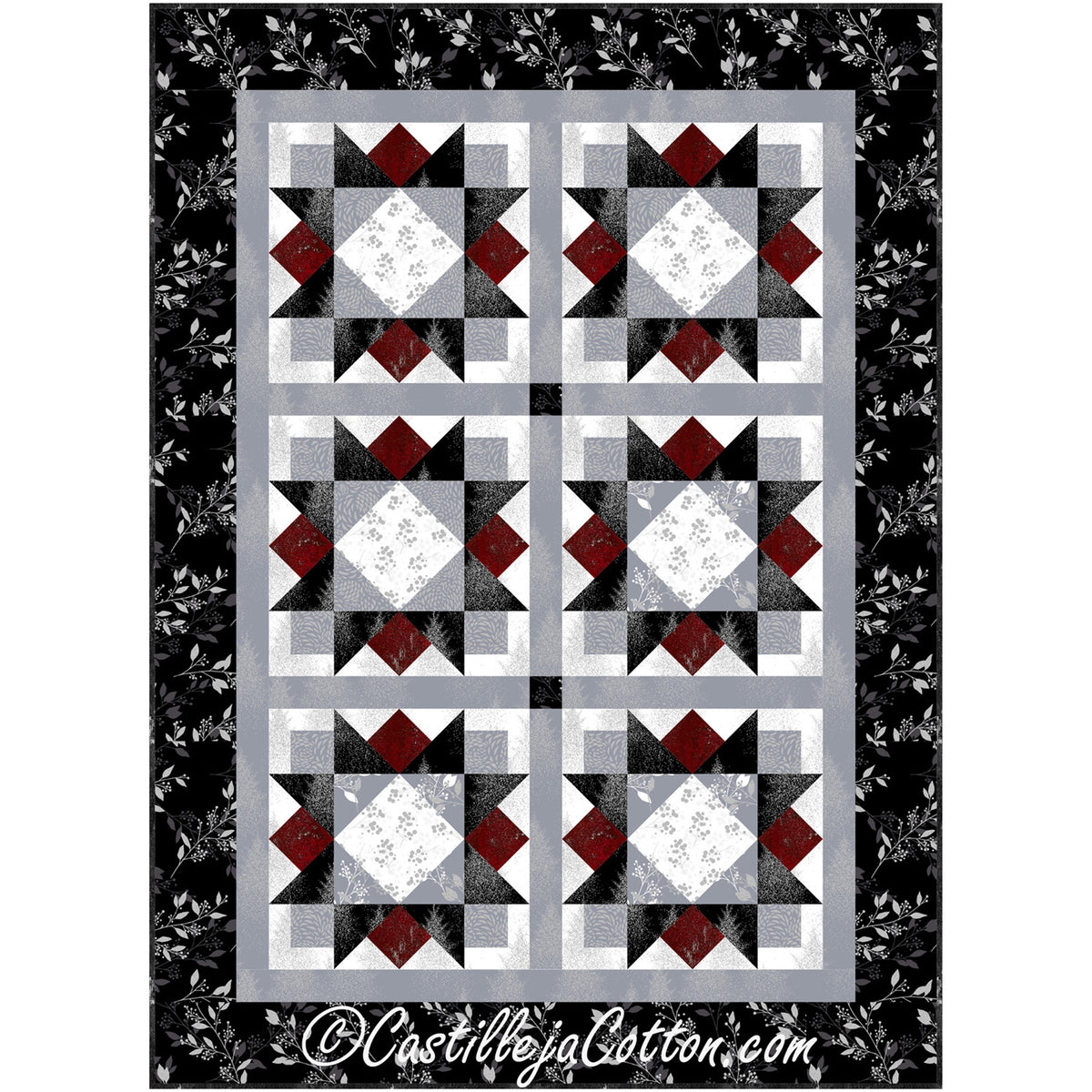 Star Flower Lap Quilt CJC-50892e - Downloadable Pattern