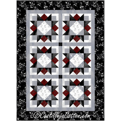 Star Flower Lap Quilt CJC-50892e - Downloadable Pattern