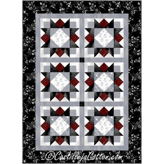 Star Flower Lap Quilt Pattern CJC-50892 - Paper Pattern