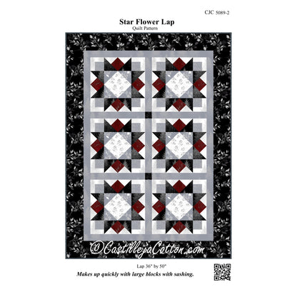 Star Flower Lap Quilt CJC-50892e - Downloadable Pattern