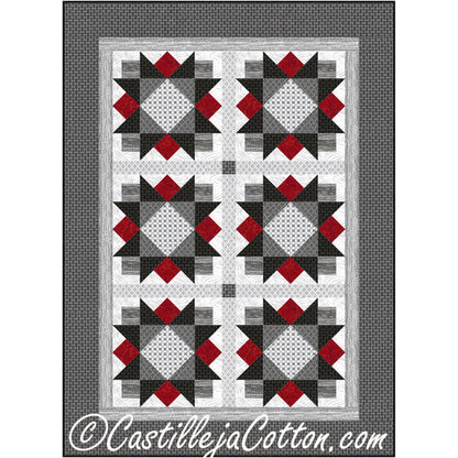 Star Flowers Lap Quilt Pattern CJC-5089 - Paper Pattern