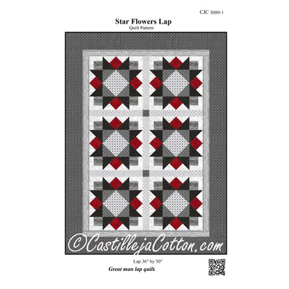 Star Flowers Lap Quilt Pattern CJC-5089 - Paper Pattern