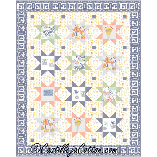 Starry Journey Quilt Pattern CJC-5090 - Paper Pattern