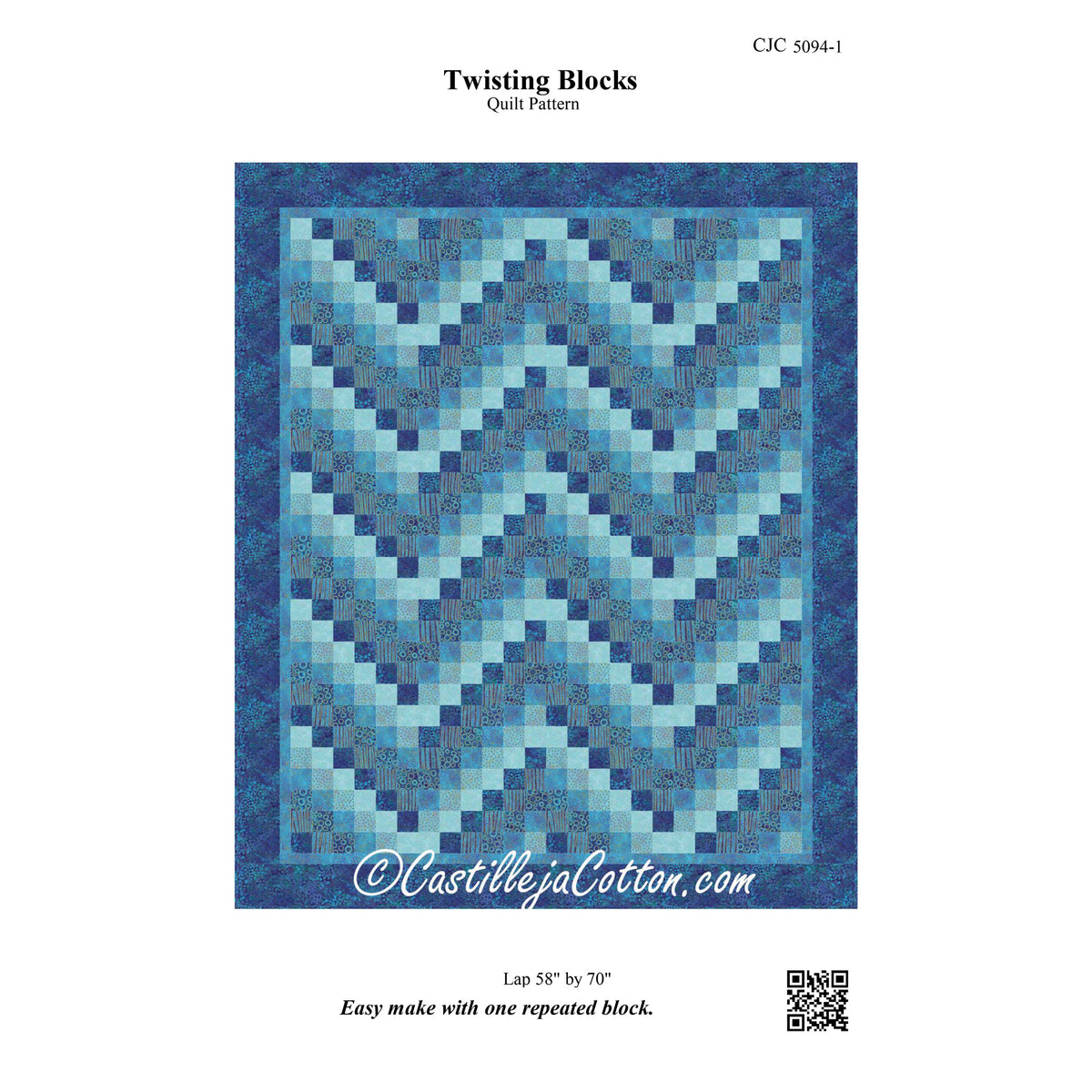 Twisting Blocks Quilt CJC-50941e - Downloadable Pattern
