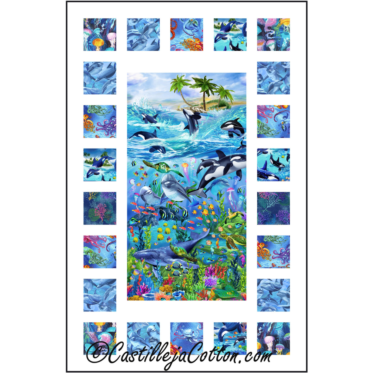 Sea Life Windows Quilt CJC-51151e - Downloadable Pattern