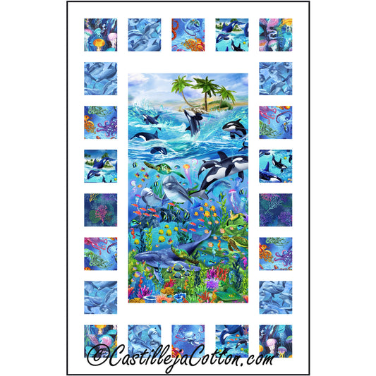 Sea Life Windows Quilt CJC-51151e - Downloadable Pattern