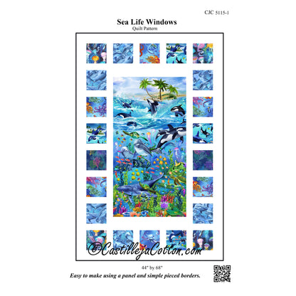 Sea Life Windows Quilt CJC-51151e - Downloadable Pattern