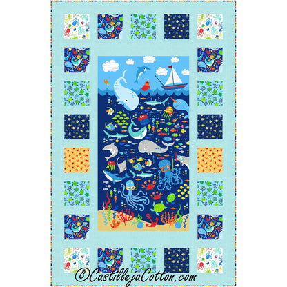 Sea Life Windows Quilt CJC-51152e- Downloadable Pattern