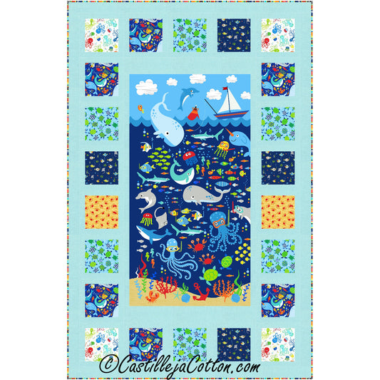 Sea Life Windows Quilt CJC-51152e- Downloadable Pattern