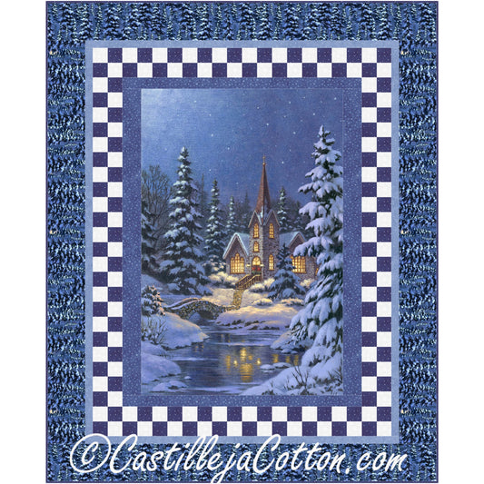 Checkerboard Winter Quilt CJC-5117e - Downloadable Pattern