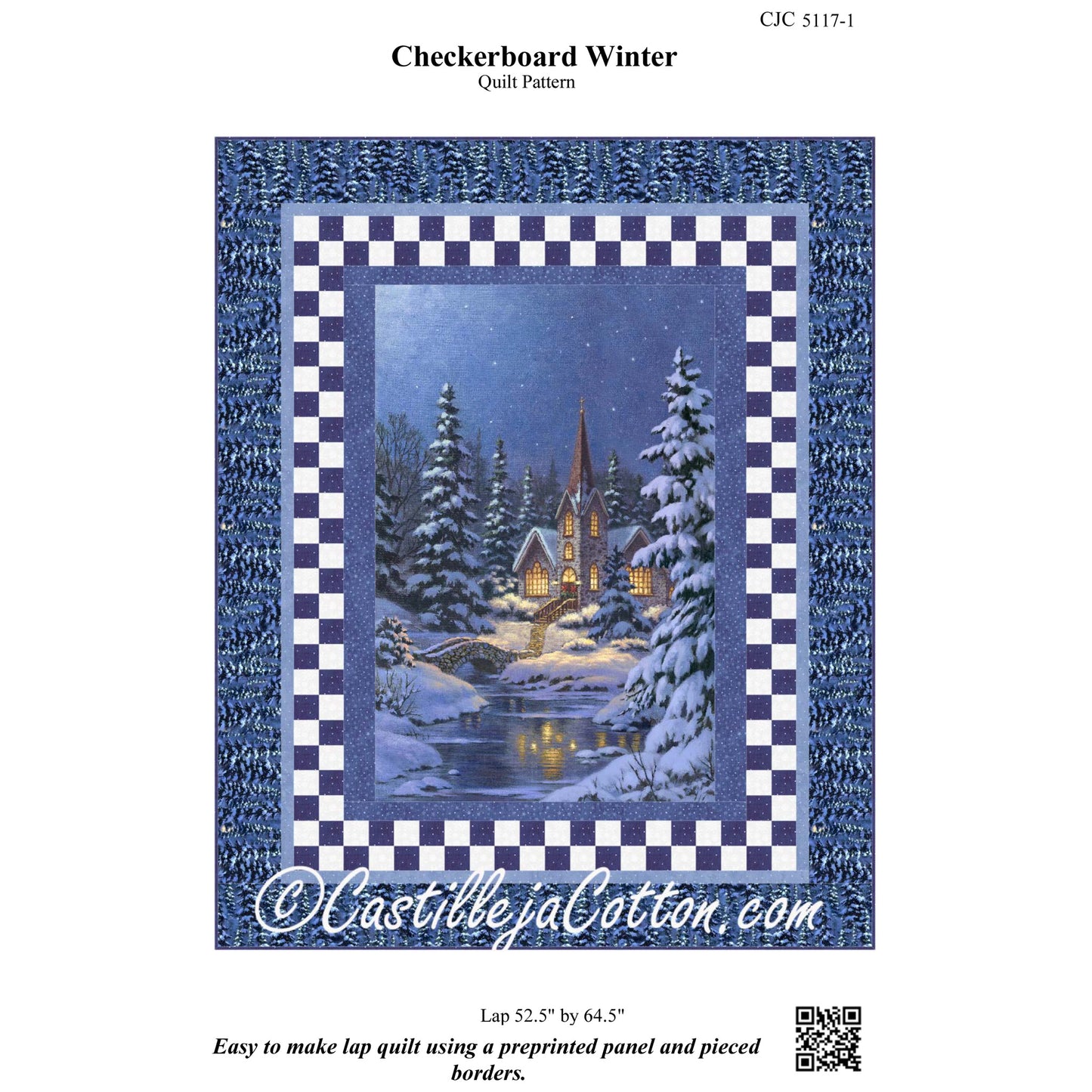 Checkerboard Winter Quilt Pattern CJC-5117 - Paper Pattern