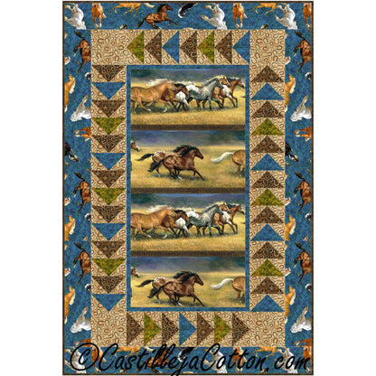 Horses Running Free Quilt CJC-5123e - Downloadable Pattern