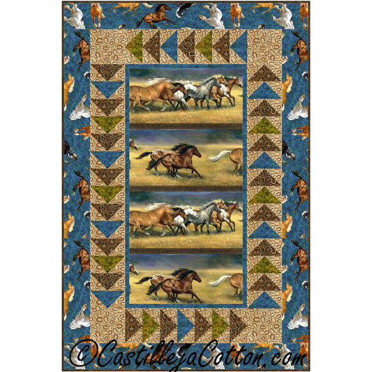 Horses Running Free Quilt CJC-5123e - Downloadable Pattern