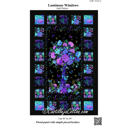 Cover image of pattern for Luminous Windows Quilt.