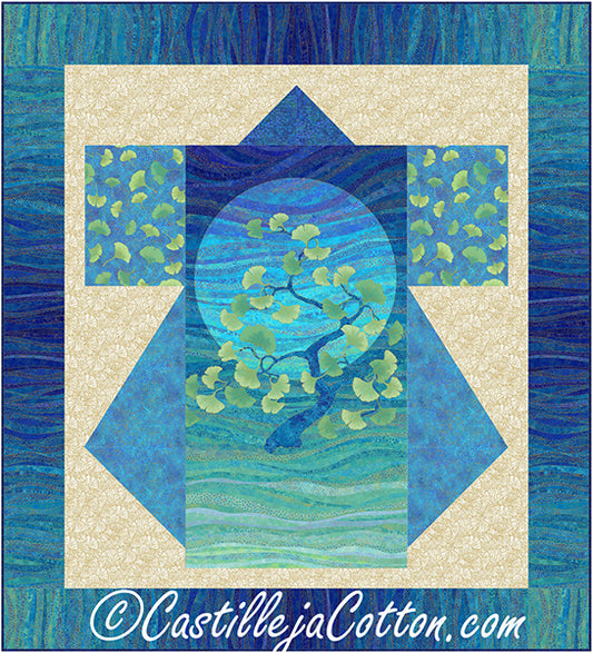 Ginkgo Panel Kimono Quilt CJC-51346e - Downloadable Pattern