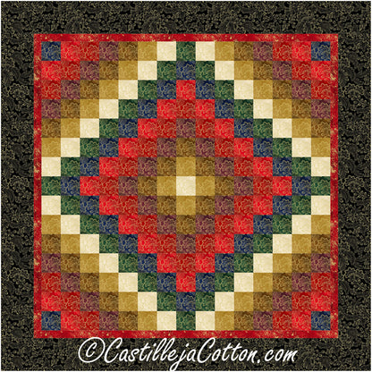 Vine Eight FQ Trip quilt is a trip around the world bargello design with bright colors.