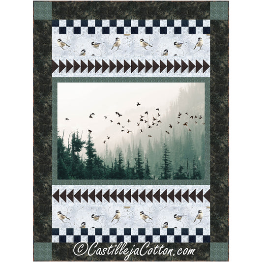 Winter Chickadees Quilt CJC-51383e - Downloadable Pattern