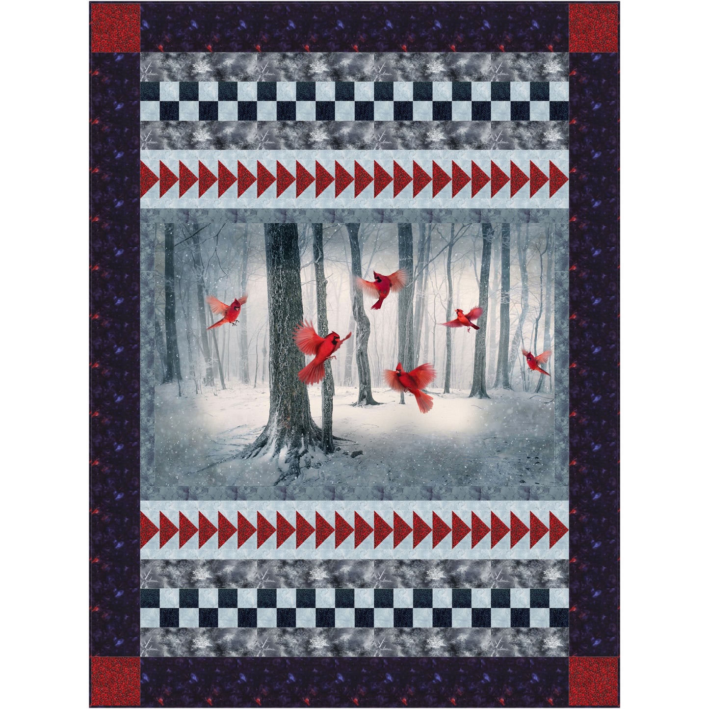 Winter Cardinals Quilt Pattern CJC-5138w  - Wholesale Product