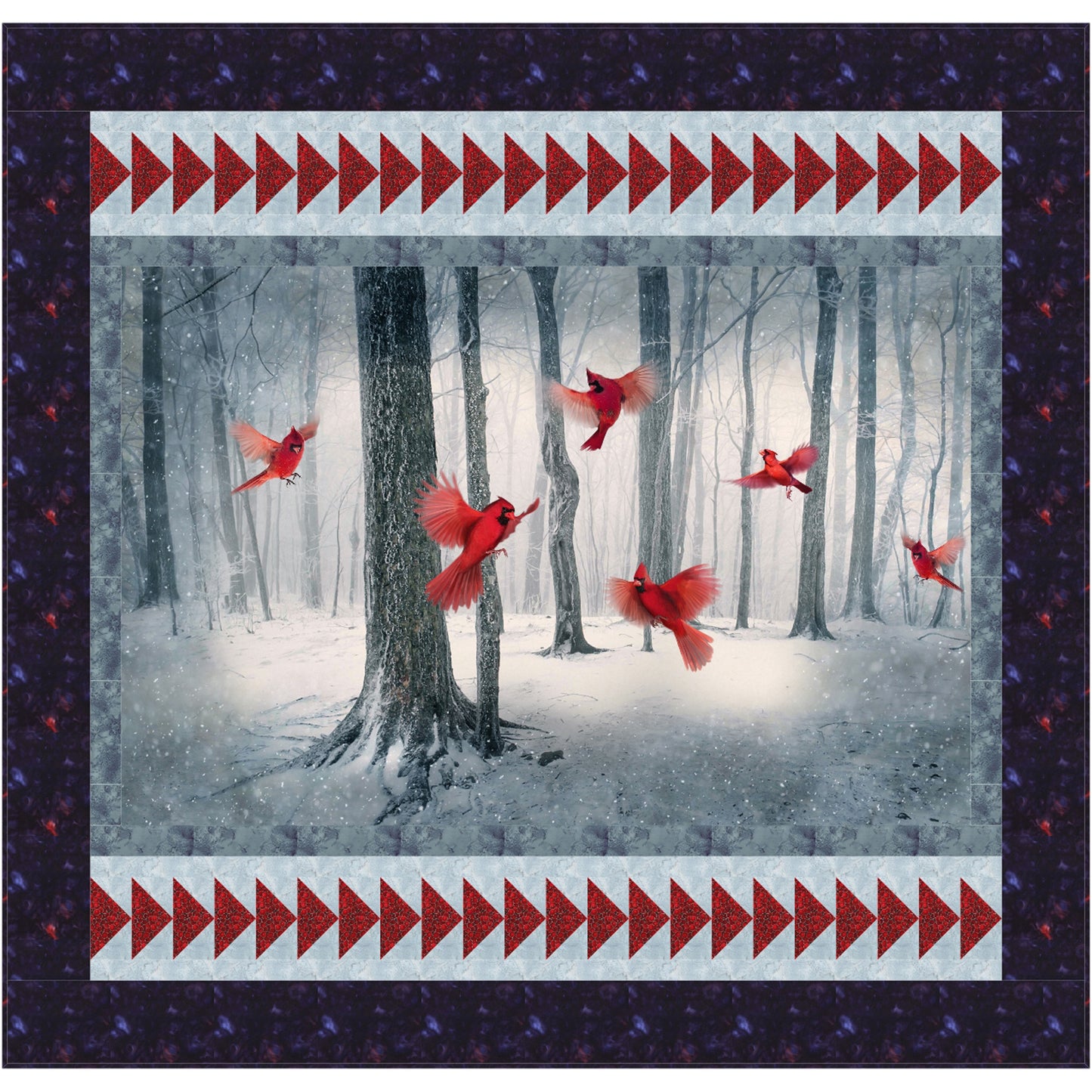 Winter Cardinals Quilt Pattern CJC-5138w  - Wholesale Product