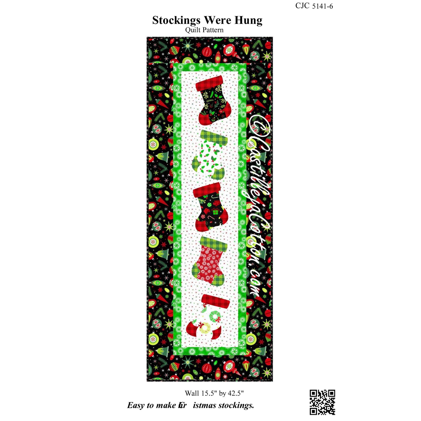 Stockings Were Hung Wall Hanging Pattern CJC-51416 - Paper Pattern