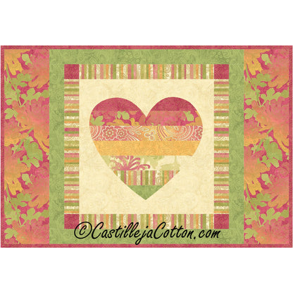 Dazzling Heart Placemat Quilt CJC-51501e - Downloadable Pattern