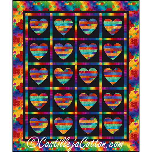 Radiant Heart Lap Quilt Pattern CJC-51513 - Paper Pattern