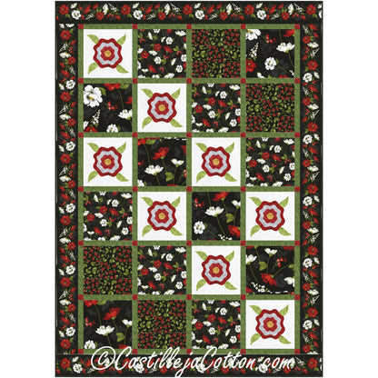 Flowers and Squares Quilt CJC-51551e - Downloadable Pattern