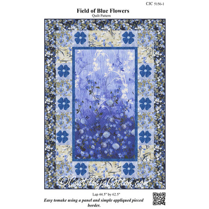 Field of Blue Flowers Quilt Pattern CJC-51561 - Paper Pattern