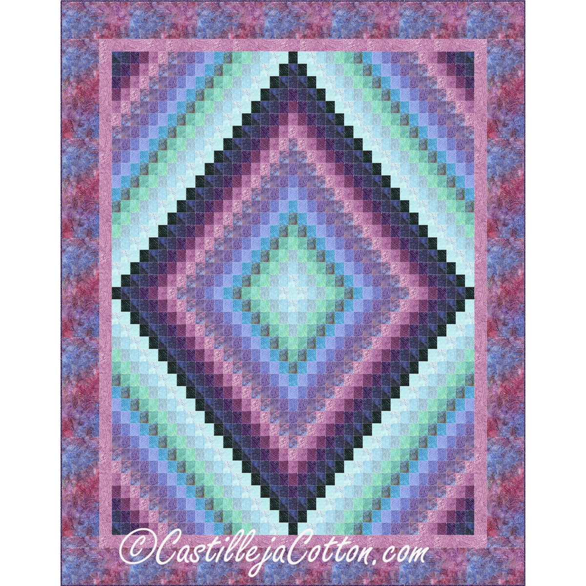 Plume Rippling Diamonds Quilt CJC-51582e - Downloadable Pattern
