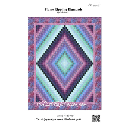 Plume Rippling Diamonds Quilt CJC-51582e - Downloadable Pattern