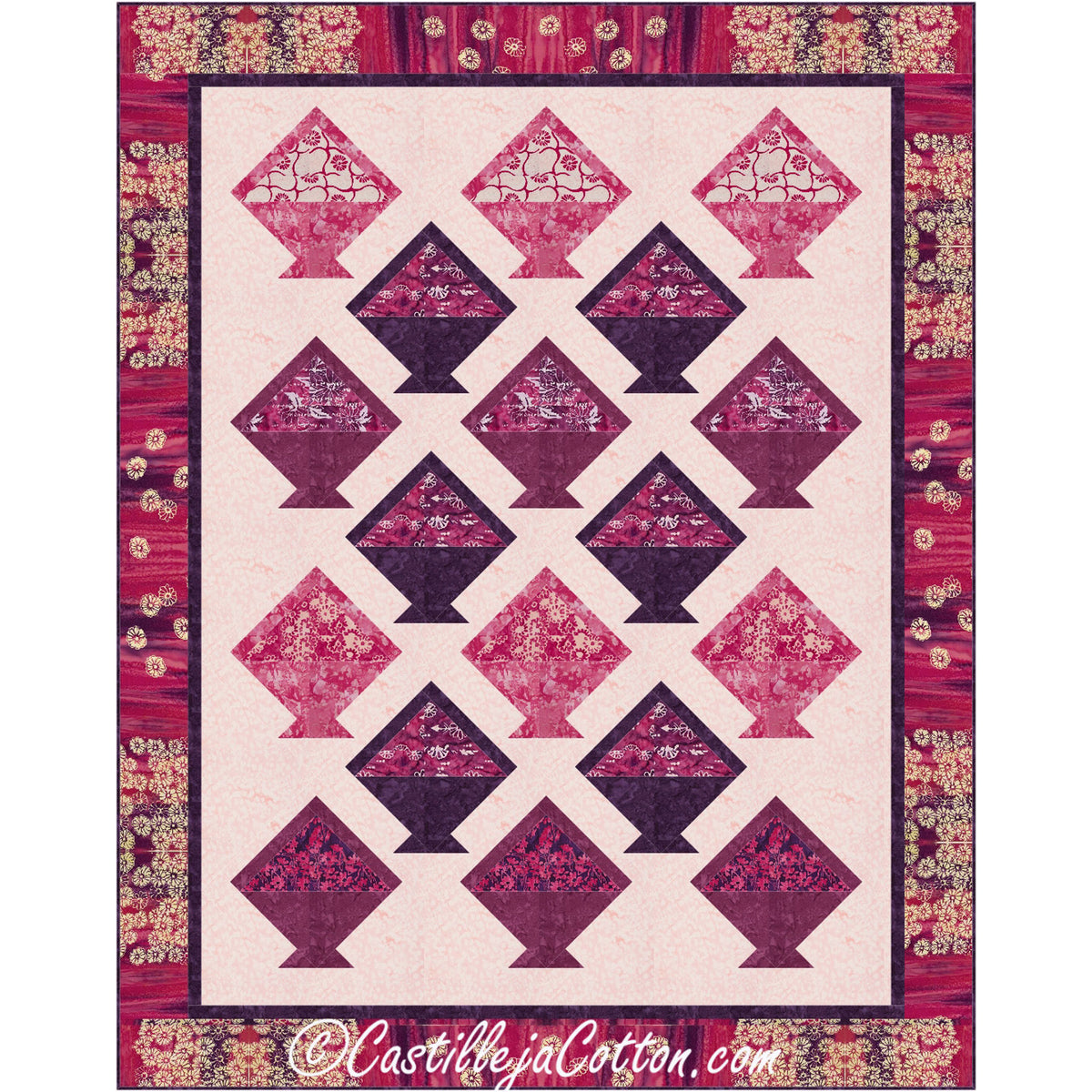 Daisy Baskets Quilt Pattern CJC-51661 - Paper Pattern