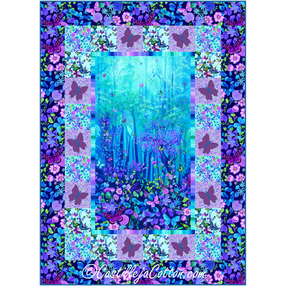 Floral Butterfly Magic Quilt CJC-51702e - Downloadable Pattern