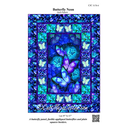 Butterfly Neon Quilt CJC-51704e - Downloadable Pattern