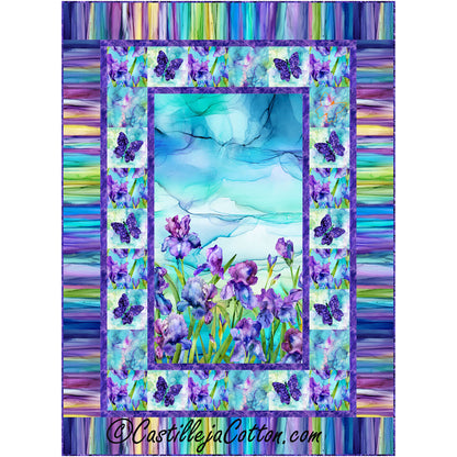Iris and Butterflies Quilt CJC-51705e - Downloadable Pattern