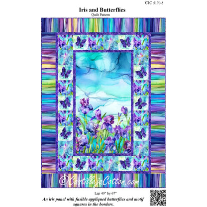 Iris and Butterflies Quilt CJC-51705e - Downloadable Pattern