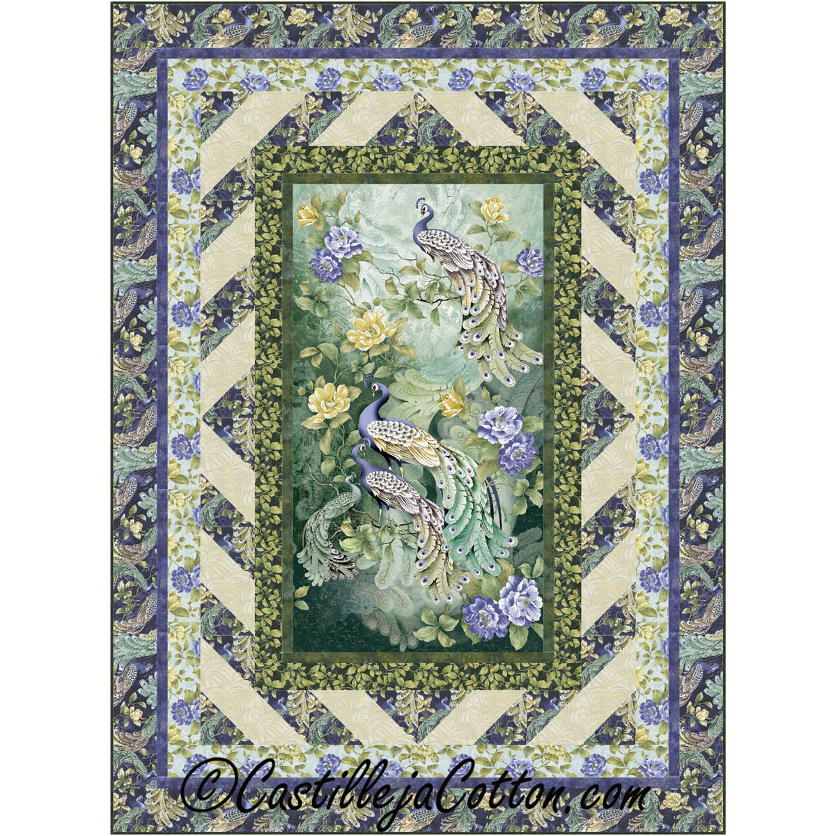 Feathered Peacock Quilt Pattern CJC-51721 - Paper Pattern