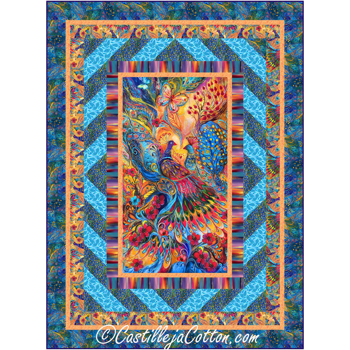 Painted Peacock Quilt Pattern CJC-51724 - Paper Pattern
