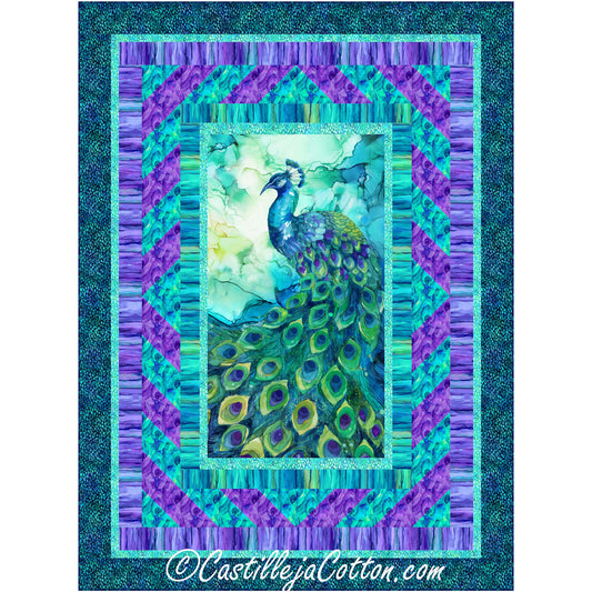 Painted Allure Peacock Quilt Pattern CJC-51725 - Paper Pattern