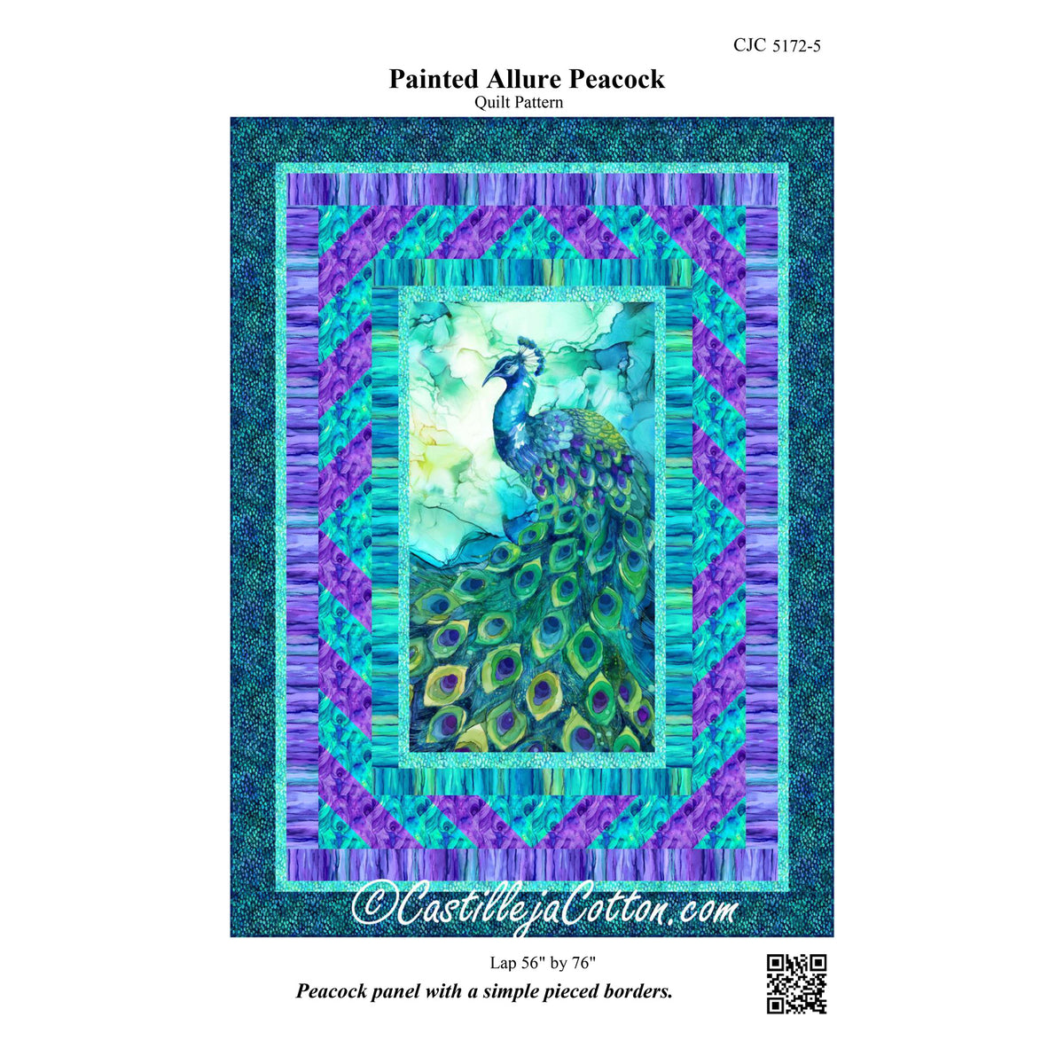 Painted Allure Peacock Quilt Pattern CJC-51725 - Paper Pattern