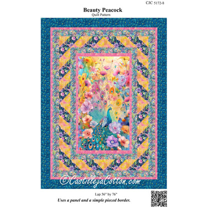 Beauty Peacock Quilt Pattern CJC-51728 - Paper Pattern