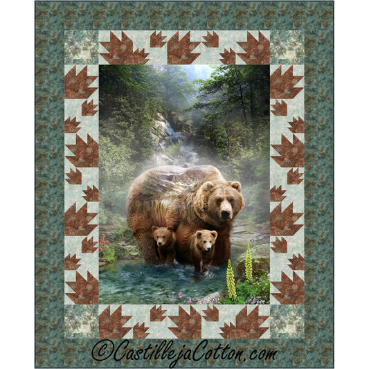 Bears and Paws Panel Quilt Pattern CJC-51761 - Paper Pattern