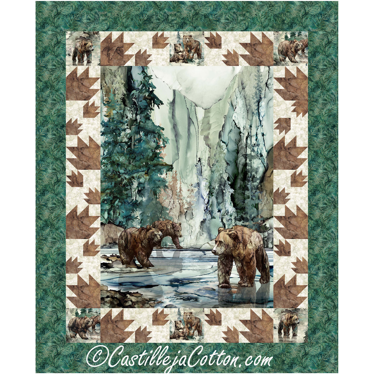 Bears Fishing Quilt Pattern CJC-51764 - Paper Pattern