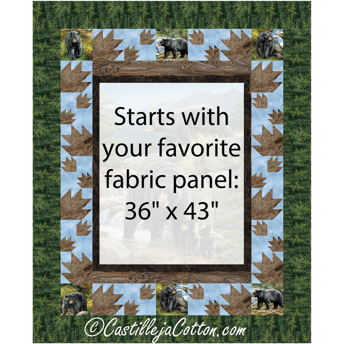 Bear Family Quilt Pattern CJC-51766 - Paper Pattern